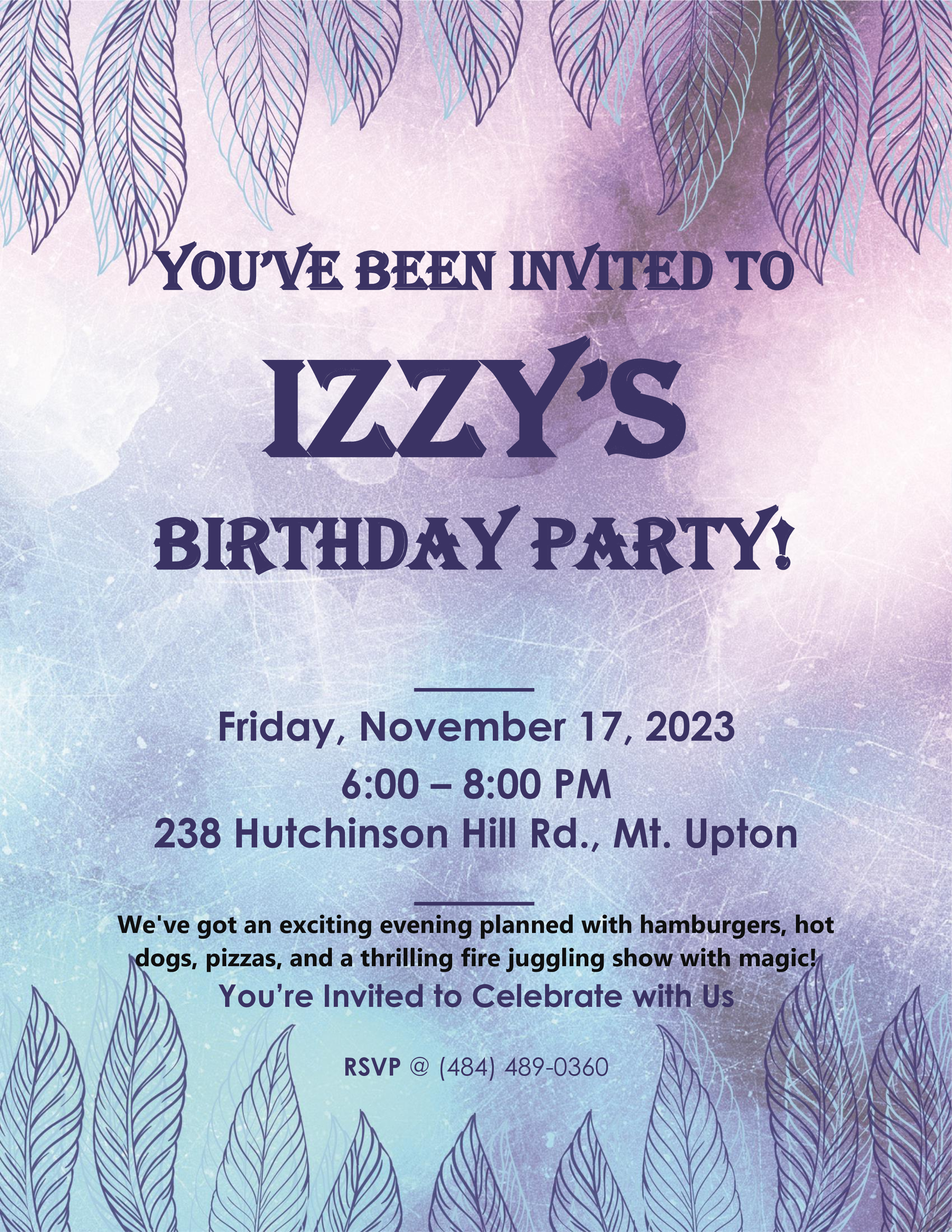 Izzy's Birthday Invitation